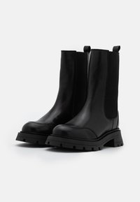 Zign LEATHER  - Botas de plataforma - black