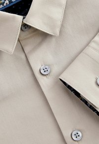 Next LONG SLEEVE SMART TRIMMED STANDARD - Skjorta - stone