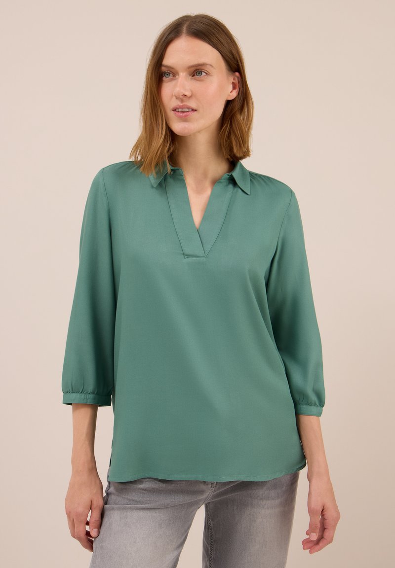 Cecil MIT MINIMAL PRINT - Camicetta - grün/verde metallico