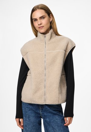 Pieces PCSADIA TEDDY NOOS - Vest - silver gray