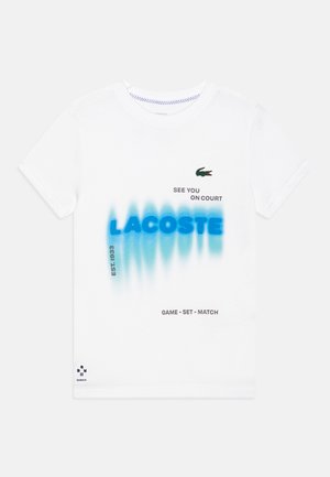 Lacoste TEE DANIIL MEDVEDEV UNISEX - T-shirt imprimé - white