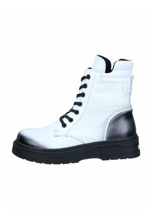 Platform ankle boots - weiß