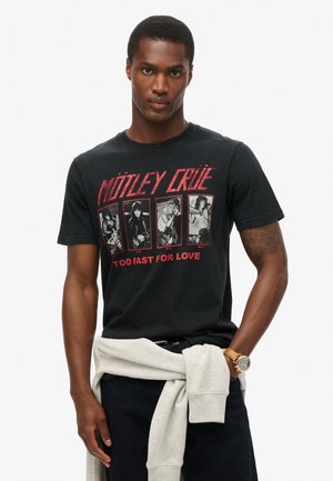 Superdry & Co MÖTLEY CRÜE LIMITED EDITION  - T-shirt print - heavy amp black