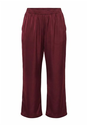 MIAMODA, SATIN-HOSE, WEITES BEIN, ELASTIKBUND - Trousers - claret