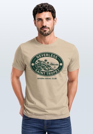 Neverless, Print T-shirt - natur