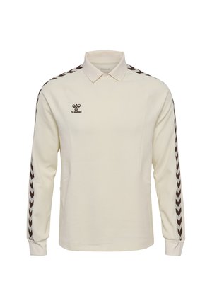 Hummel, HUMMEL HMLROOT POLO L/S UNISEX - Poloshirts - cannoli cream