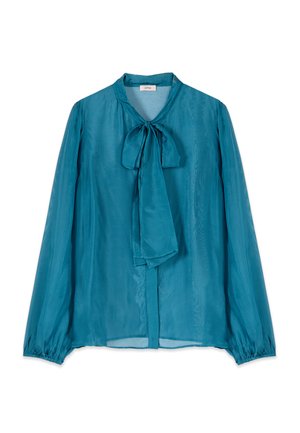 Oltre, CAMICIA CON FIOCCO - Skjortebluser - ottanio