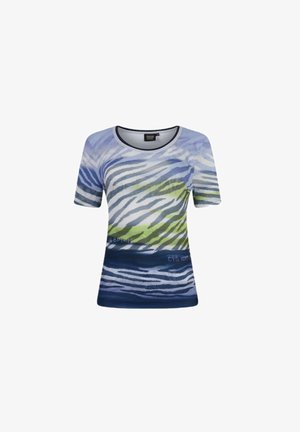 Print T-shirt - navyl avender limette