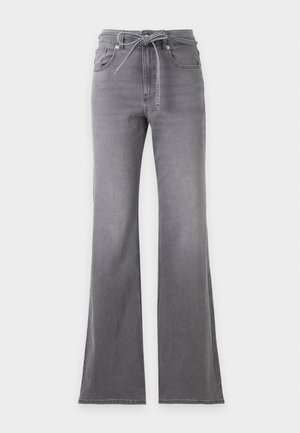 ONLY, ONLREGENT TIE BELT - Jean flare - grey denim