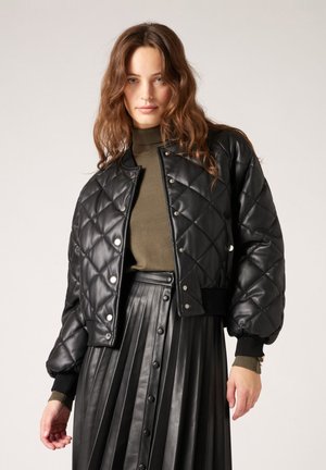 Faux leather jacket - black