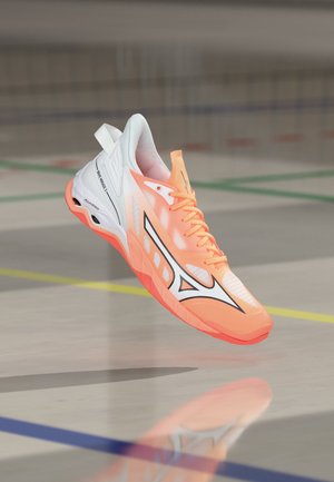 Mizuno WAVE MIRAGE 5 UNISEX - Παπούτσια χάντμπολ - flamingo coral/white