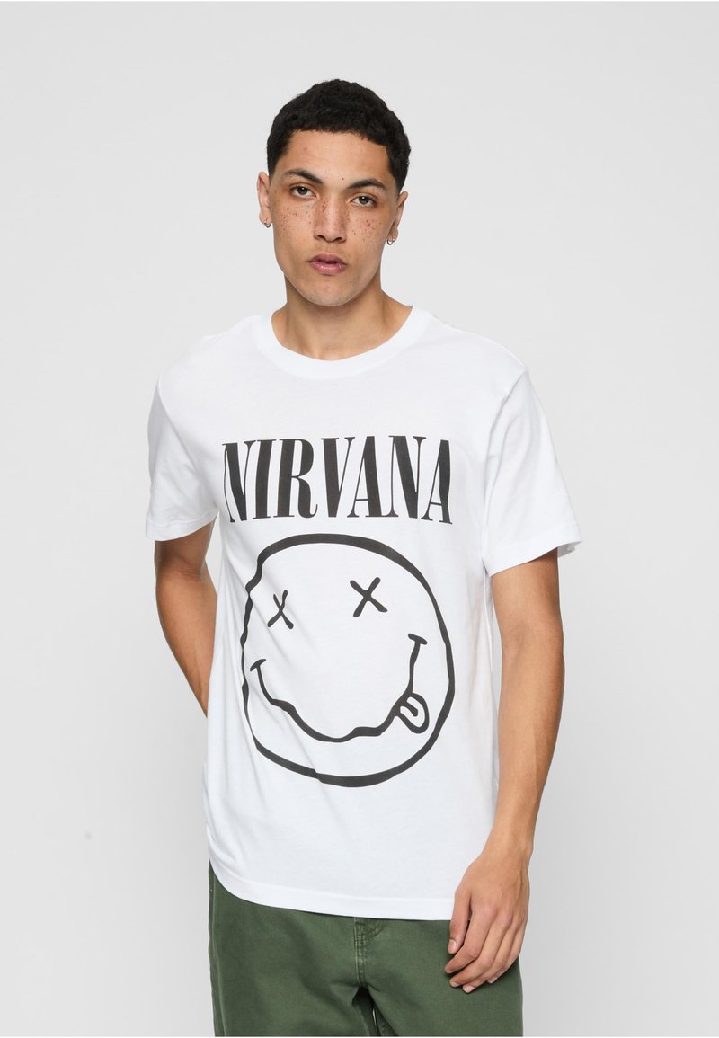Merchcode NIRVANA LITHIUM TEE - T-shirts print - white