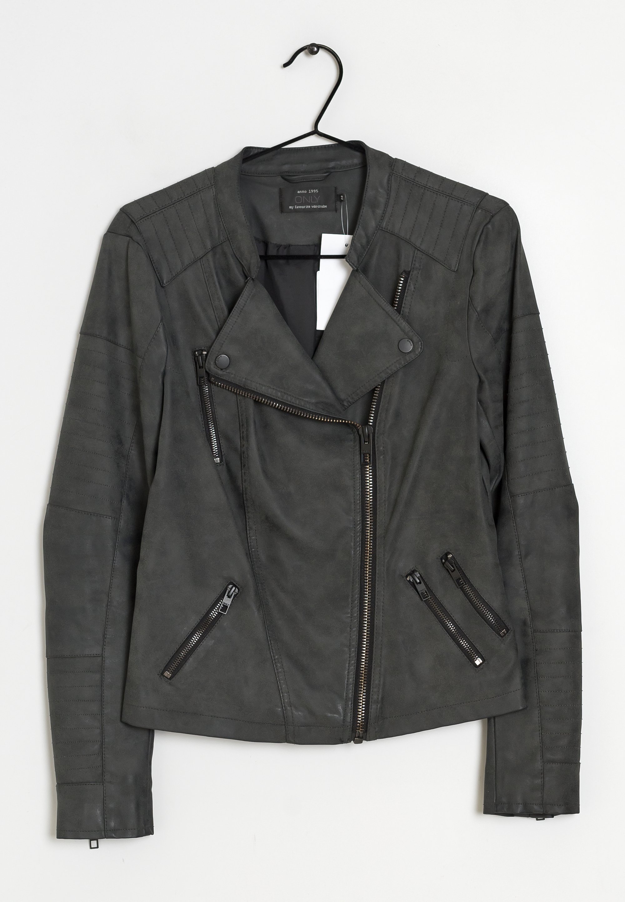 ONLY Veste en similicuir grey/gris (Seconde main) ZALANDO