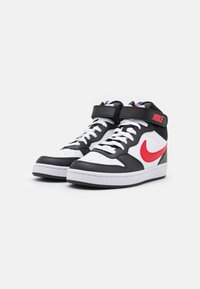 Nike Sportswear COURT BOROUGH MID 2 UNISEX - Sapatilhas de cano alto - white/black/university red