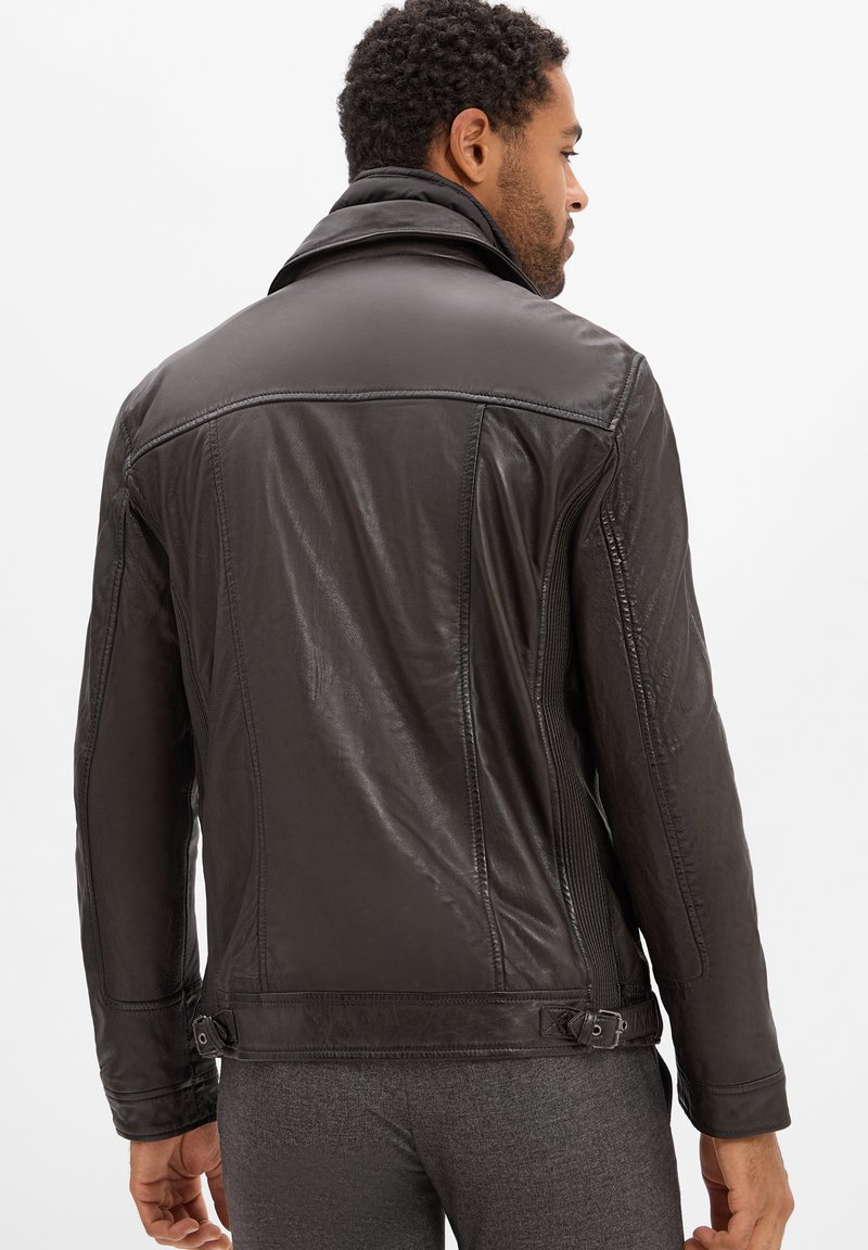 FINSHLEY HARDING Leather jacket mocca/brown Zalando