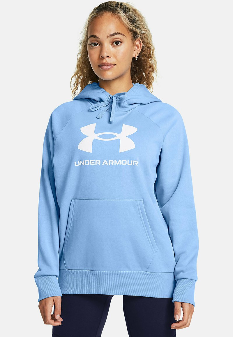 Under Armour RIVAL FLEECE BIG LOGO - Felpa con cappuccio - horizon blue