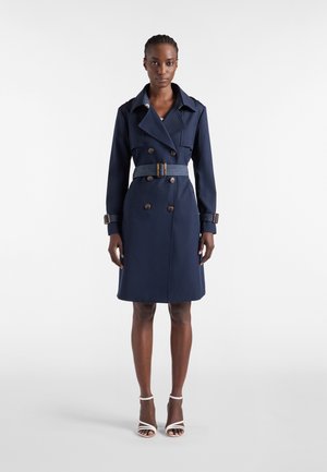 Harmont & Blaine, TRENCH CON CINTURA IN COTONE - Trenchcoat - blu scuro