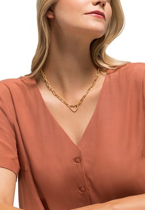 DAMEN-KETTE EDELSTAHL 64 ZIRKONIA - Collier - gold-coloured