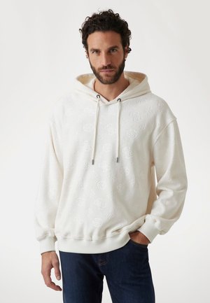 EMBOSSED BONDED VELV - Sweatshirt - weiß