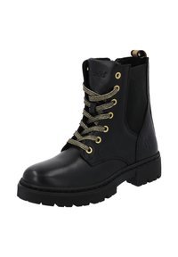 Palado Botines con cordones - schwarz