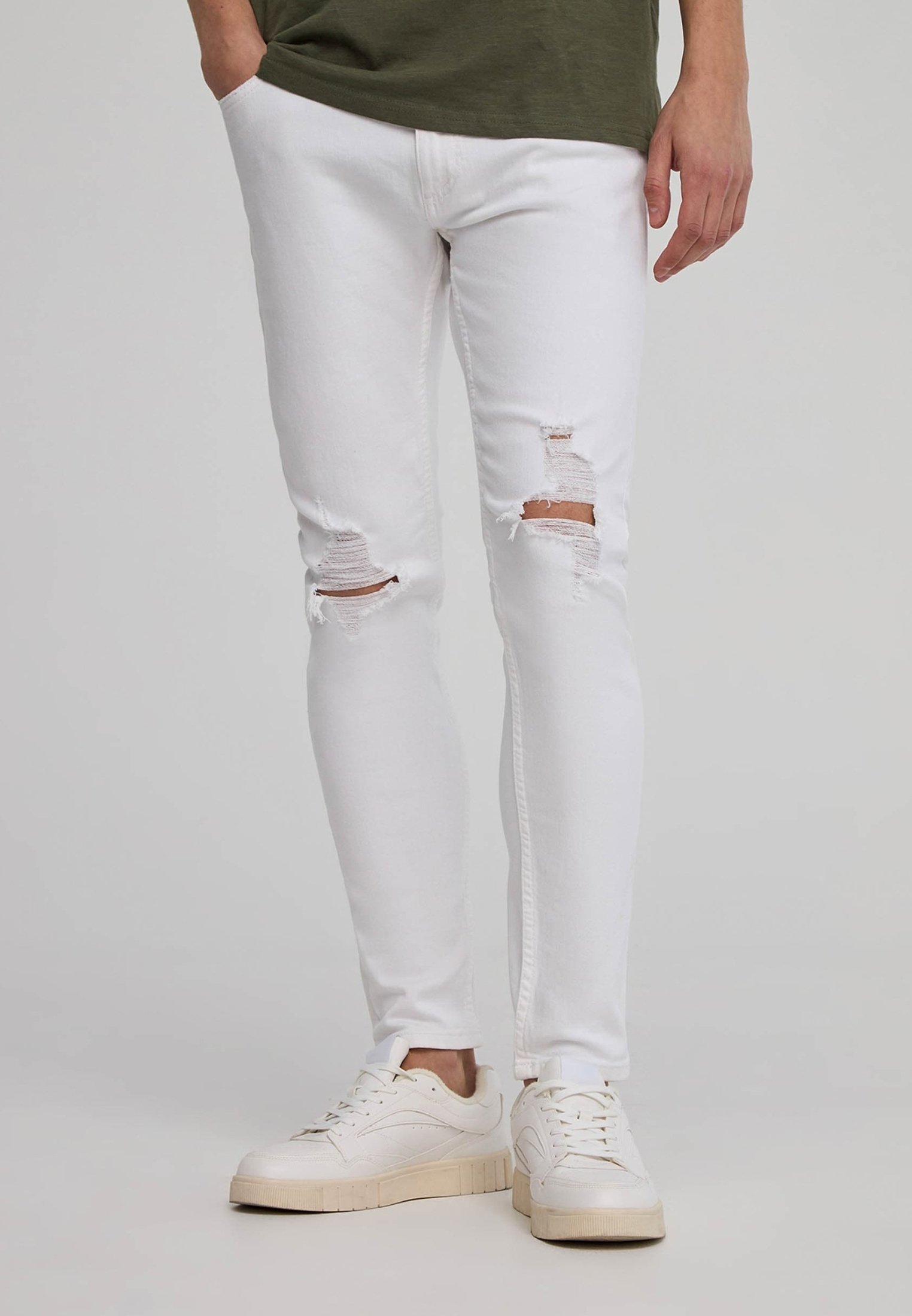 Jeans Neri Jeans Strappato Bianco White Skinny Skinny Jeans Uomo