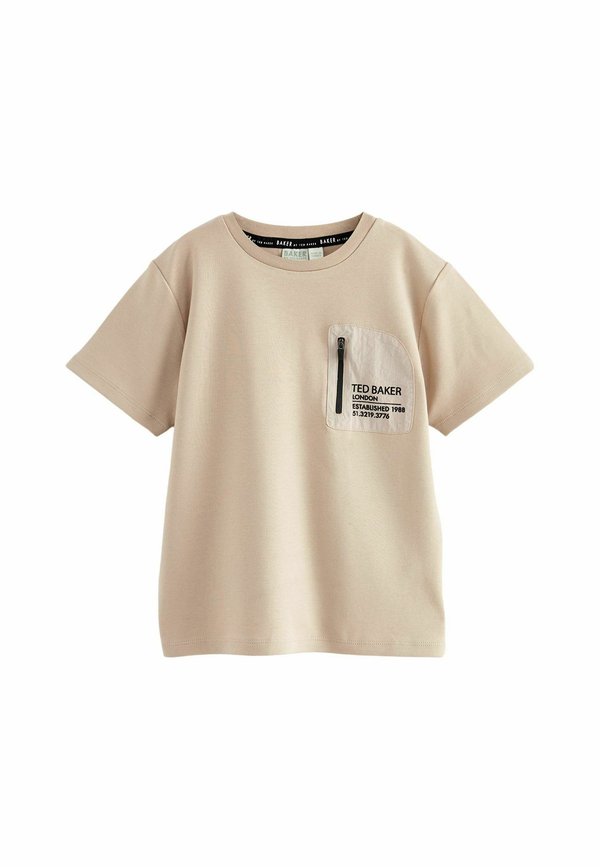 ZIP  REGULAR FIT - T-Shirt print - stone