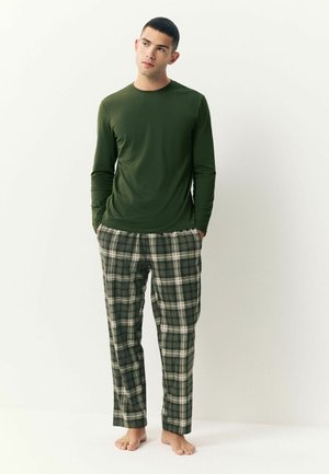 REGULAR FIT - MOTION COSY LONG SLEEVE SET - Nattøj sæt - khaki green