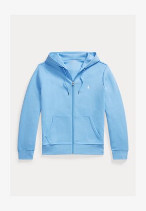 Polo Ralph Lauren DOUBLE KNIT FULL ZIP HOODIE - Športna jopa s kapuco na zadrgo - chatham blue