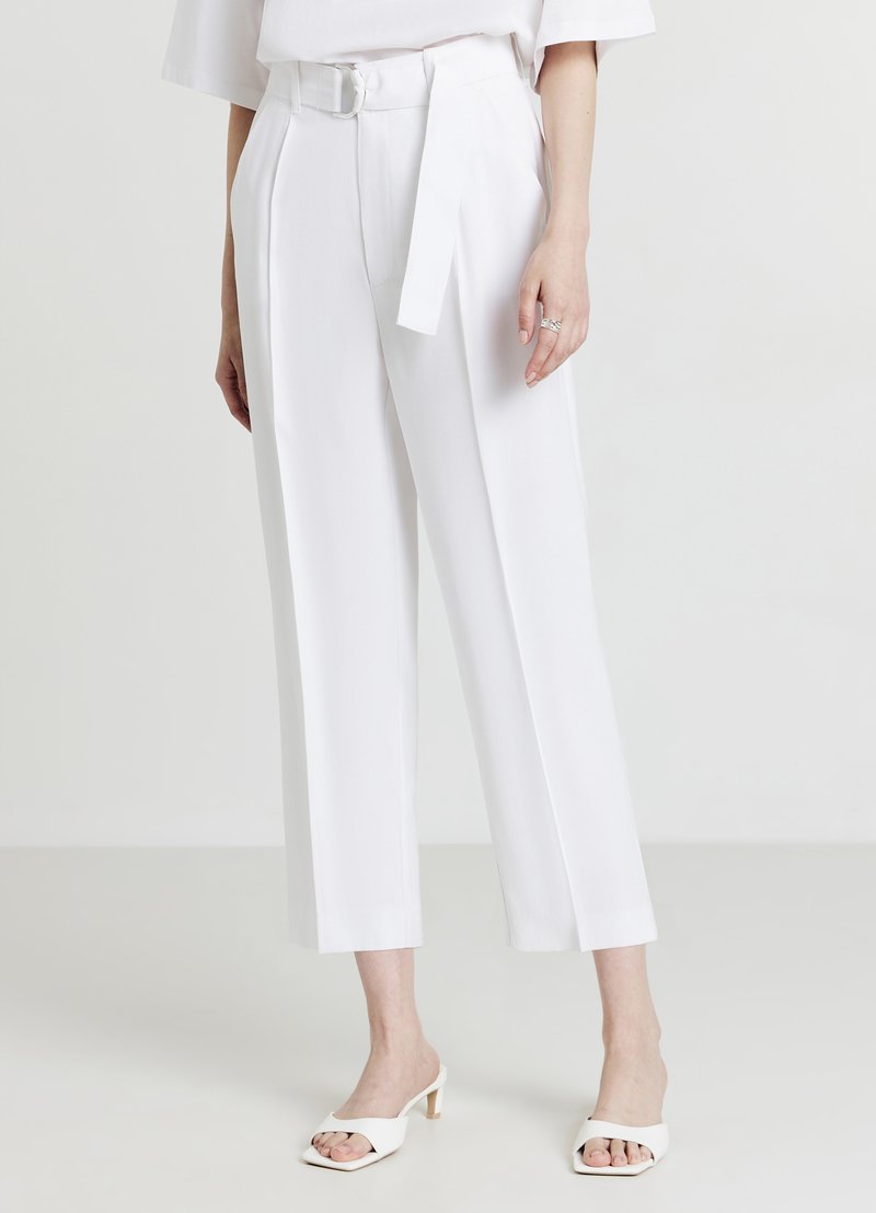 Calliope TINTA UNITA - Pantaloni - bianco ottico