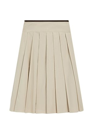 Massimo Dutti, Draped fluid midi dress - A-snit nederdel - sand