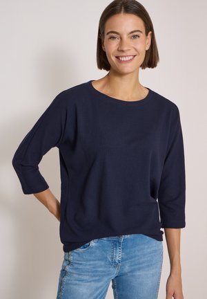Cecil, 3/4-ARM SHIRT MIT WAFFELSTRUKTUR - T-shirt à manches longues - urban dark blue
