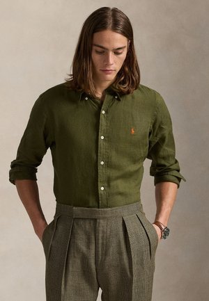 SLIM FIT LINEN SHIRT - Hemd - new olive