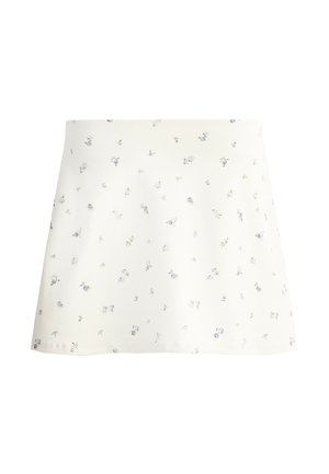 OYSHO, EVERMOVE HIGH RISE FLORAL PRINT SHORT SKIRT - Jupe de sport - white