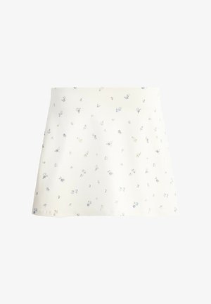 OYSHO, EVERMOVE HIGH RISE FLORAL PRINT SHORT SKIRT - Jupe de sport - white