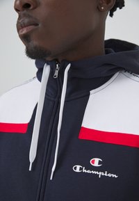 Champion RETRO SPORT FULL ZIP HOODIE TAPE - Sudadera con cremallera - navy/white/red