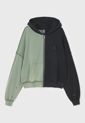 Atelier de roupa LOGO ZIP HOODIE UNISEX - Jaka ar rāvējslēdzēju - black/green