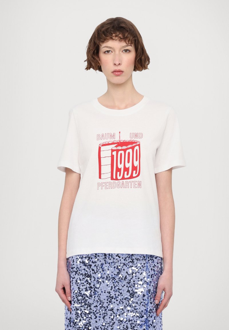 Baum und Pferdgarten - JAWO - T-shirts med print - bright white, Forstørre