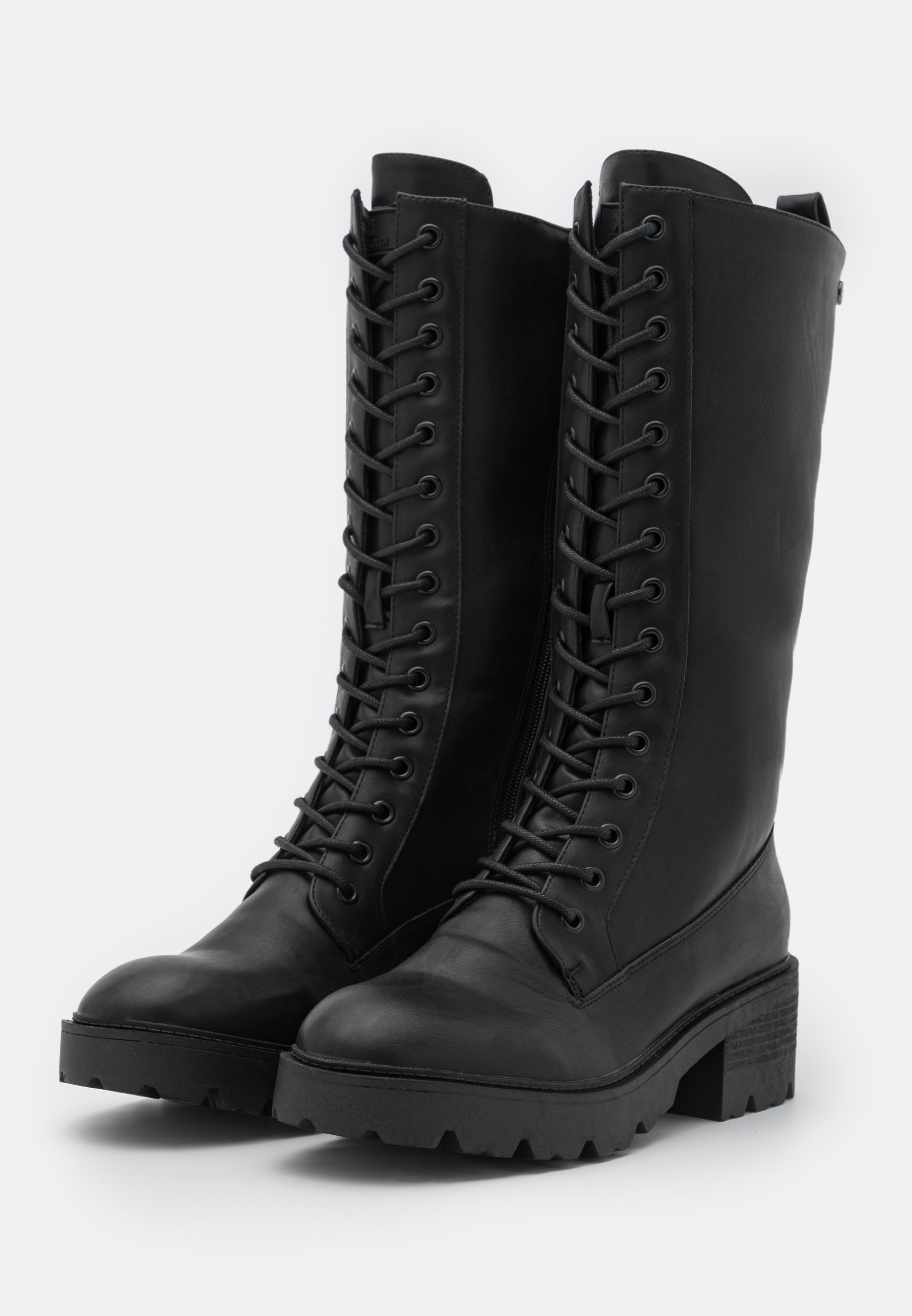 XTI Botas con cordones - black/negro - Zalando.es