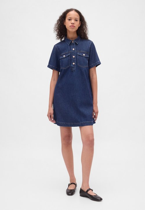 ONLBELLE S/S BUTTON DRESS DNM GUA N | 00116495-EKA26011400000011