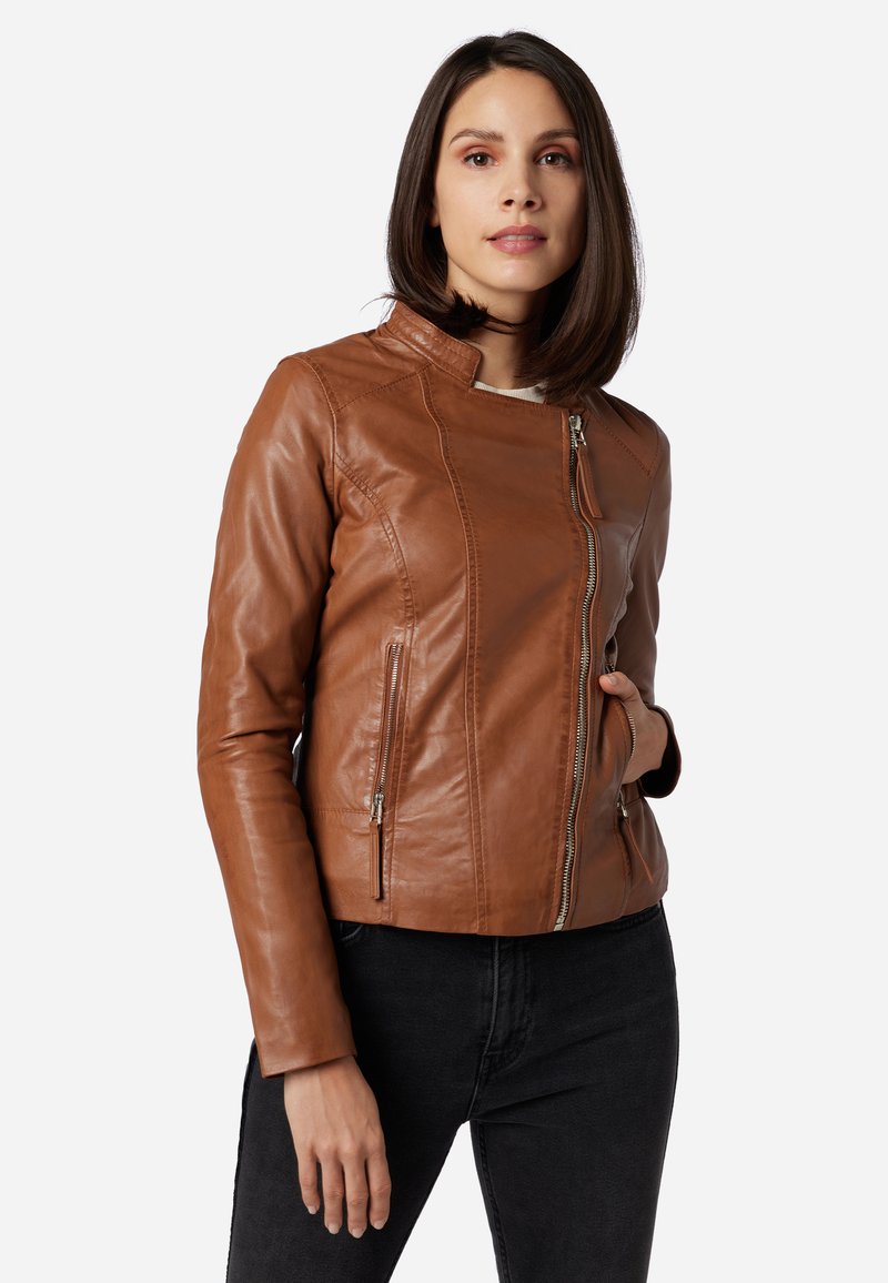 Damen Leichte Jacken | Ricano RYLEE Lederjacke cognac - MZ92738 Damen Leichte Jacken | Ricano RYLEE Lederjacke cognac - MZ92738