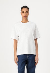 BOSS - EASIE BURNOUT - Print T-shirt - white Thumbnail Image 1