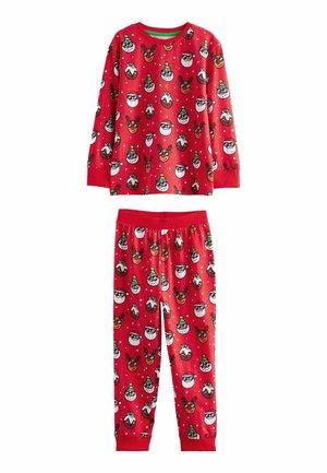 Next SINGLE LONG SLEEVE SET - Pidžaamakomplekt - red christmas character