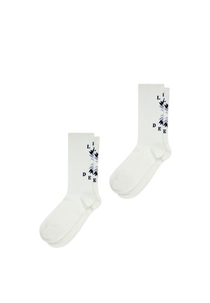 LOGO FLOWER SOCKS 2-PACK - Calcetines - white