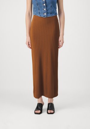 ONLLAVI SKIRT - Maxi skirt - brown