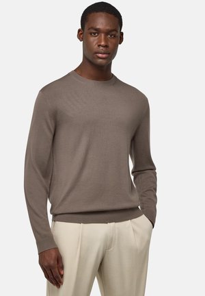 Boggi Milano CREW NECK - Strickpullover - taupe