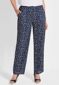 GOLDNER VERA - Broek - navy patterned