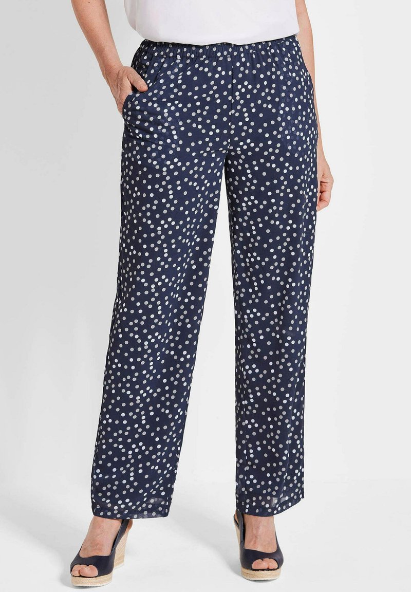 GOLDNER VERA - Broek - navy patterned