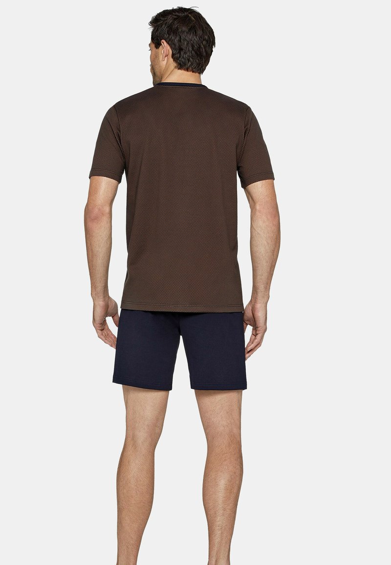 Herren Pyjamas | Impetus Nachtwäsche Set marron & marine/braun - WS14859 Herren Pyjamas | Impetus Nachtwäsche Set marron & marine/braun - WS14859