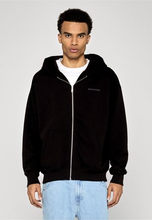 Sweatjacke - washed black dark grey gum