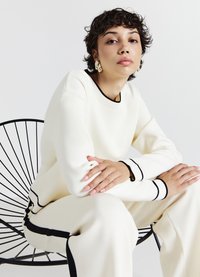 Calliope PROFILI A CONTRASTO - Maglione - bianco